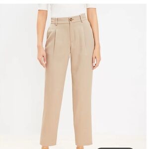 Beige loft taper pants
